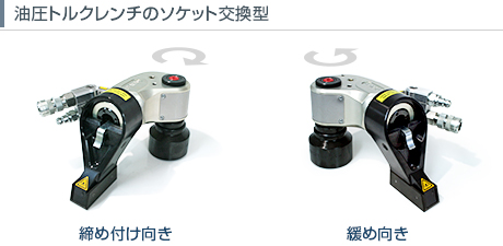 油圧トルクレンチのソケット交換型の締め方・緩め方