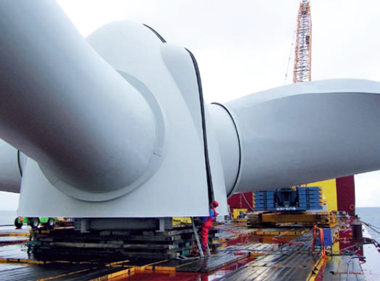 大型の洋上風力発電 BARD VM：5MWタービン風車