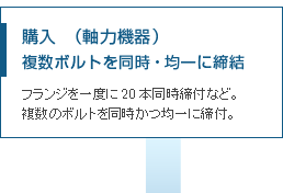 購入・ボルト軸力管理機器。フランジボルトを同時かつ均一に締め付け。