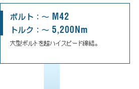 ボルトM42、トルク5200Nm